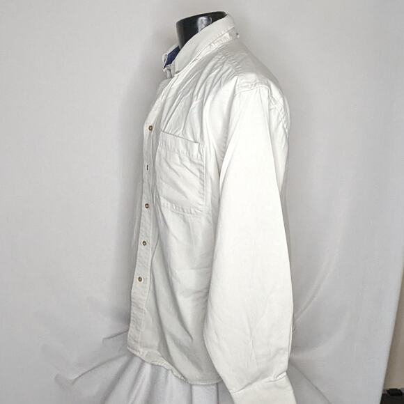 Haggar Men's Casual Long Sleeve Shirt for Men Large Vintage - Picture 2 of 5